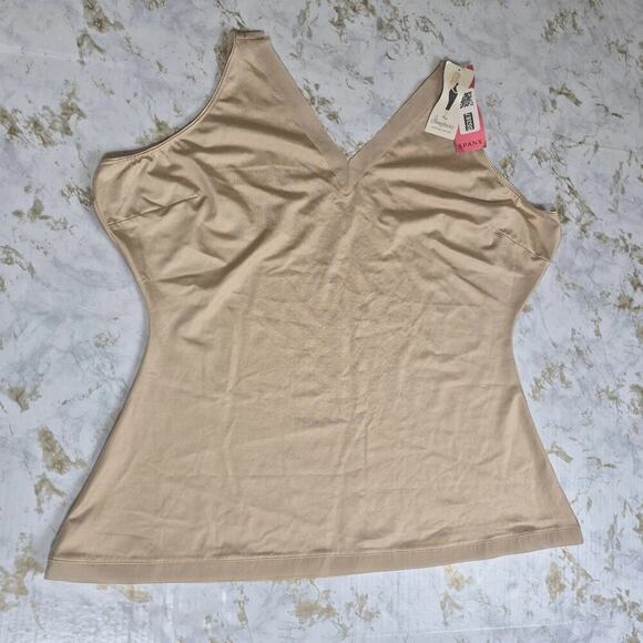 SPANX VNeck Camisole Plus Women 3X Slimplicity Nude Beige Shapewear Slimming New - Picture 8 of 8